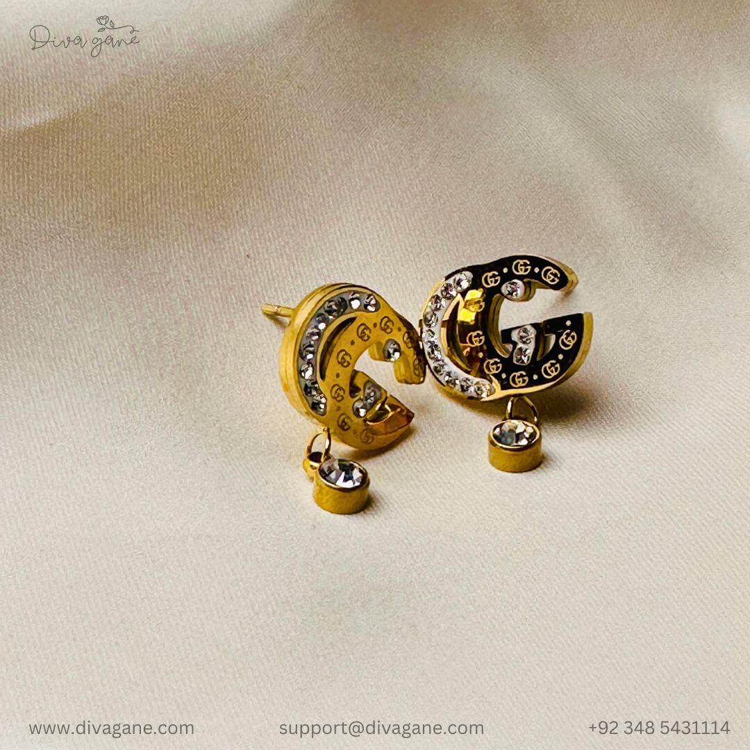 Elegant White Stone Earrings