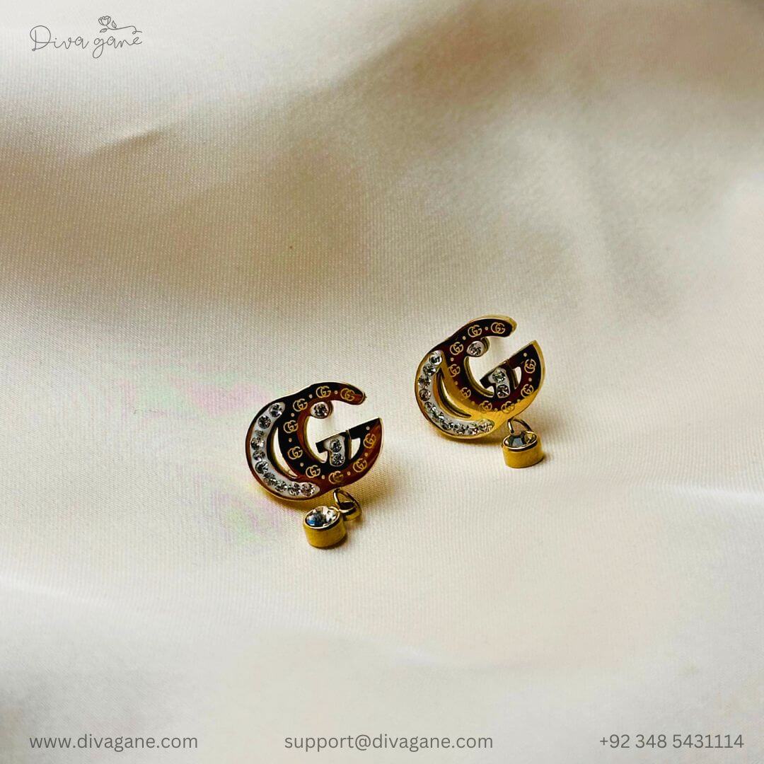 Elegant White Stone Earrings