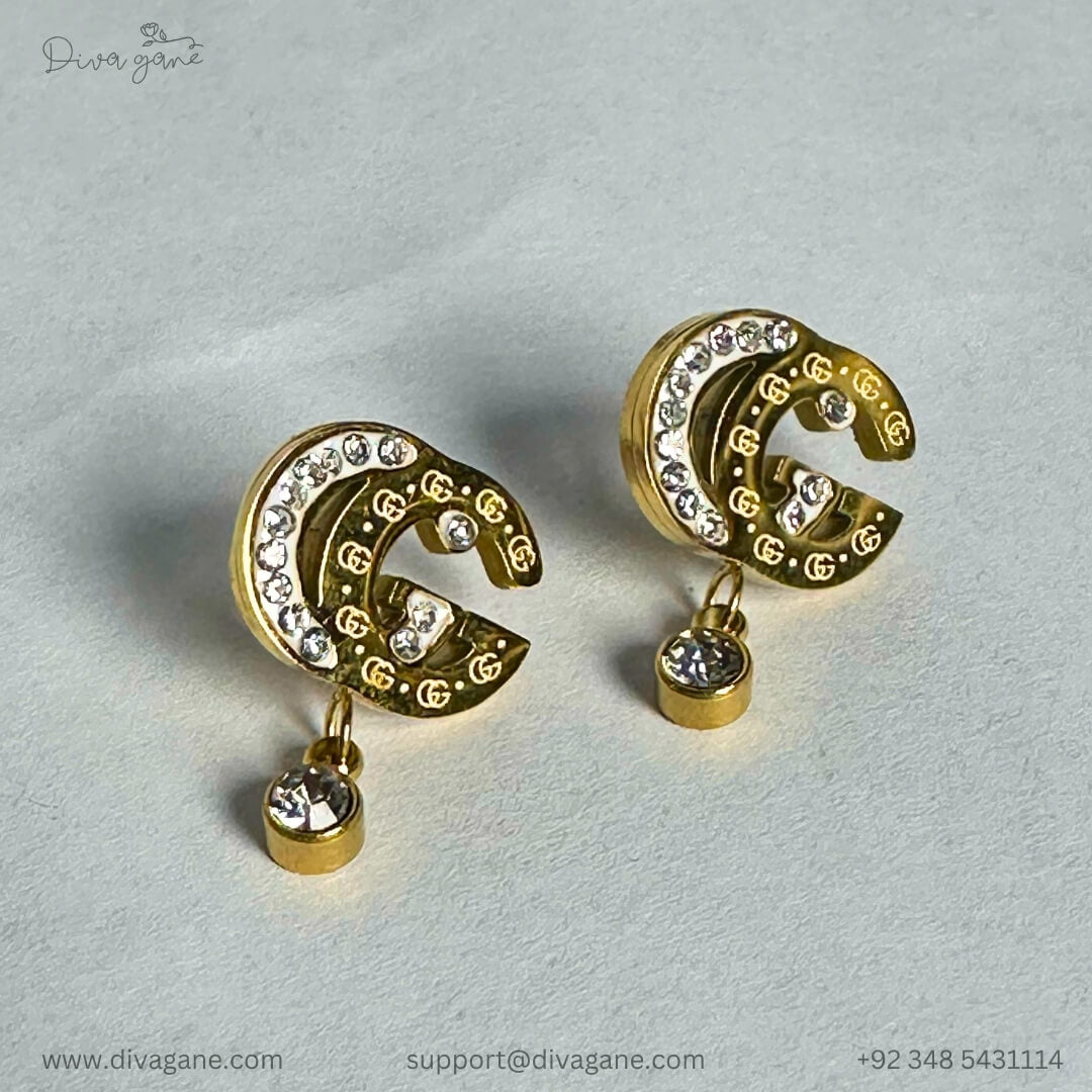 Elegant White Stone Earrings