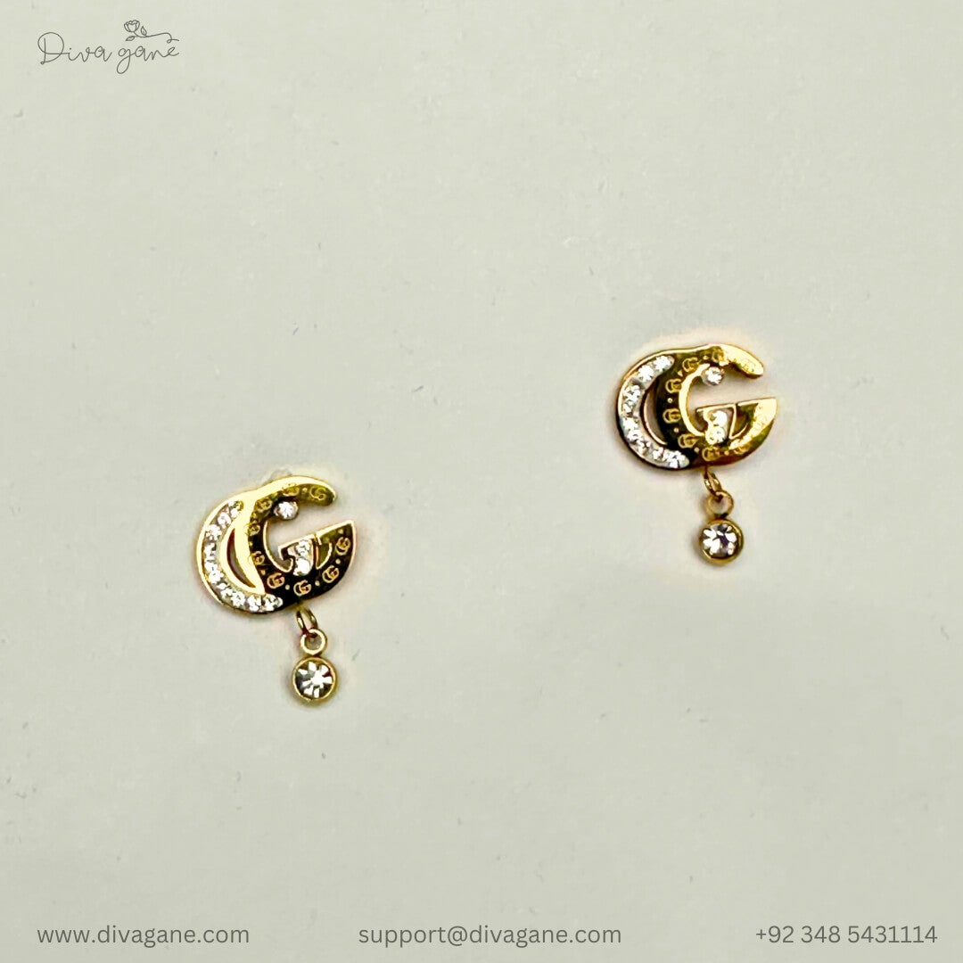 Elegant White Stone Earrings