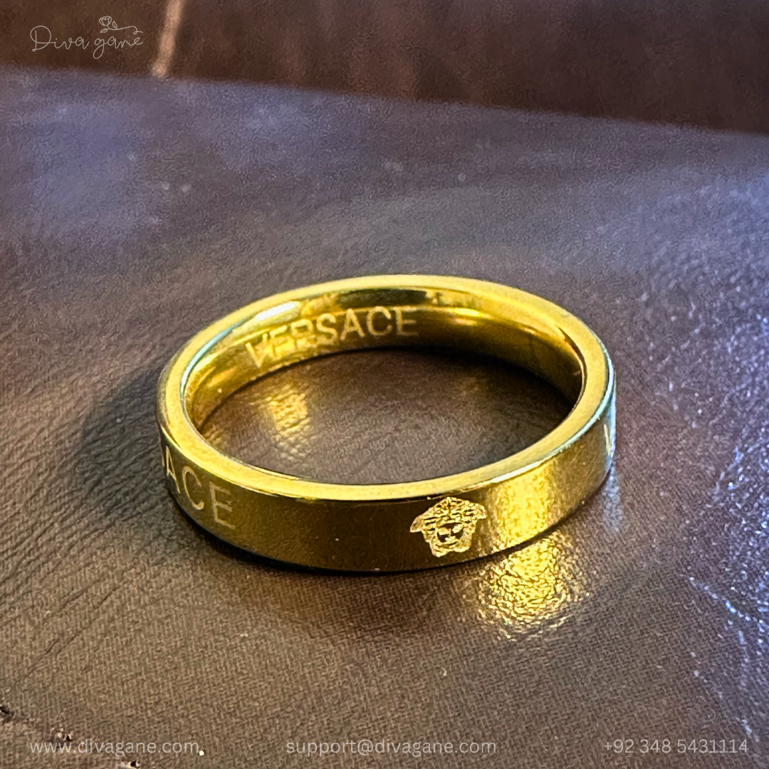 Stamp Plain Gold Ring