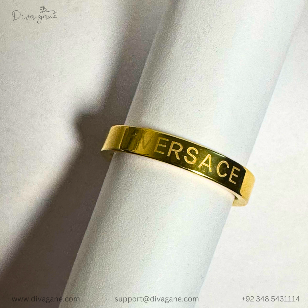 Stamp Plain Gold Ring