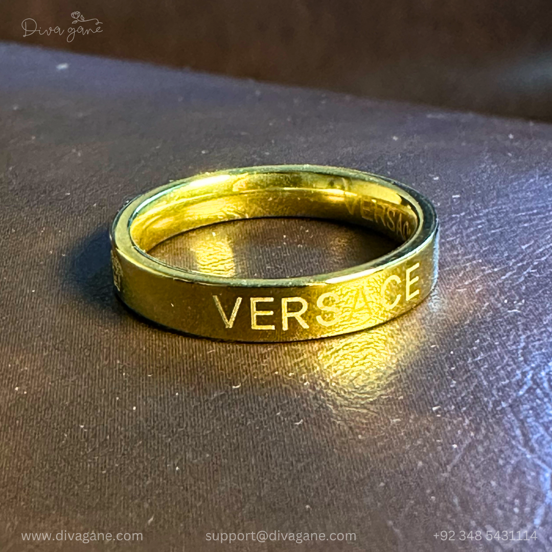 Stamp Plain Gold Ring