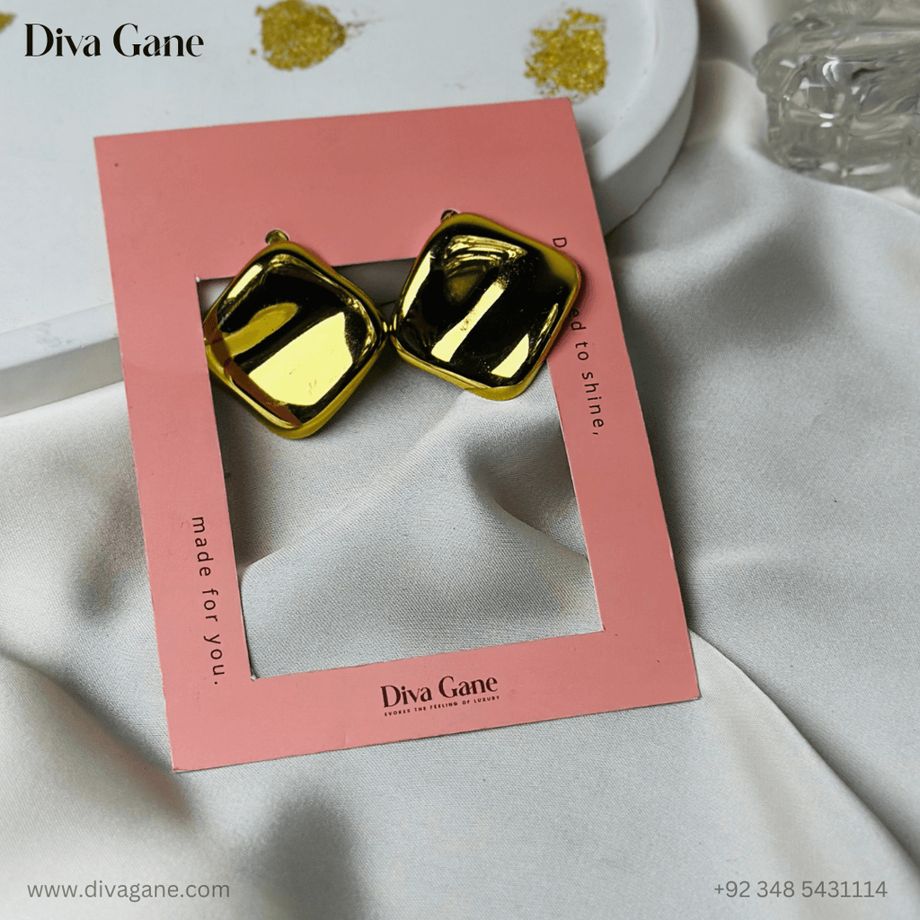 Ripple Square Studs