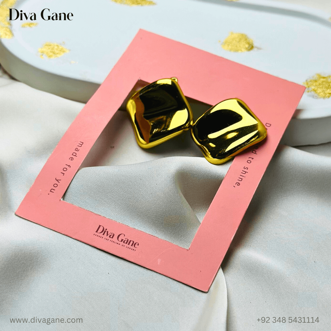 Ripple Square Studs
