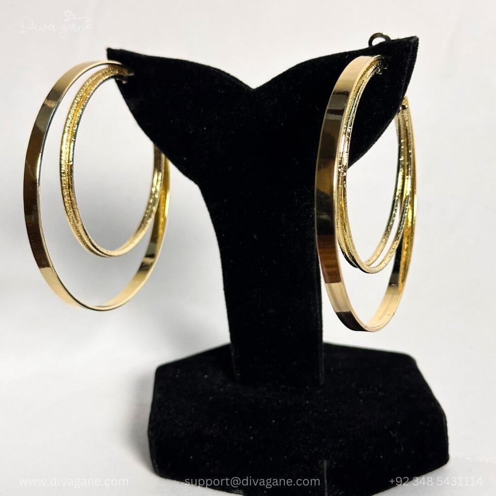 Double Layer Plain Earrings