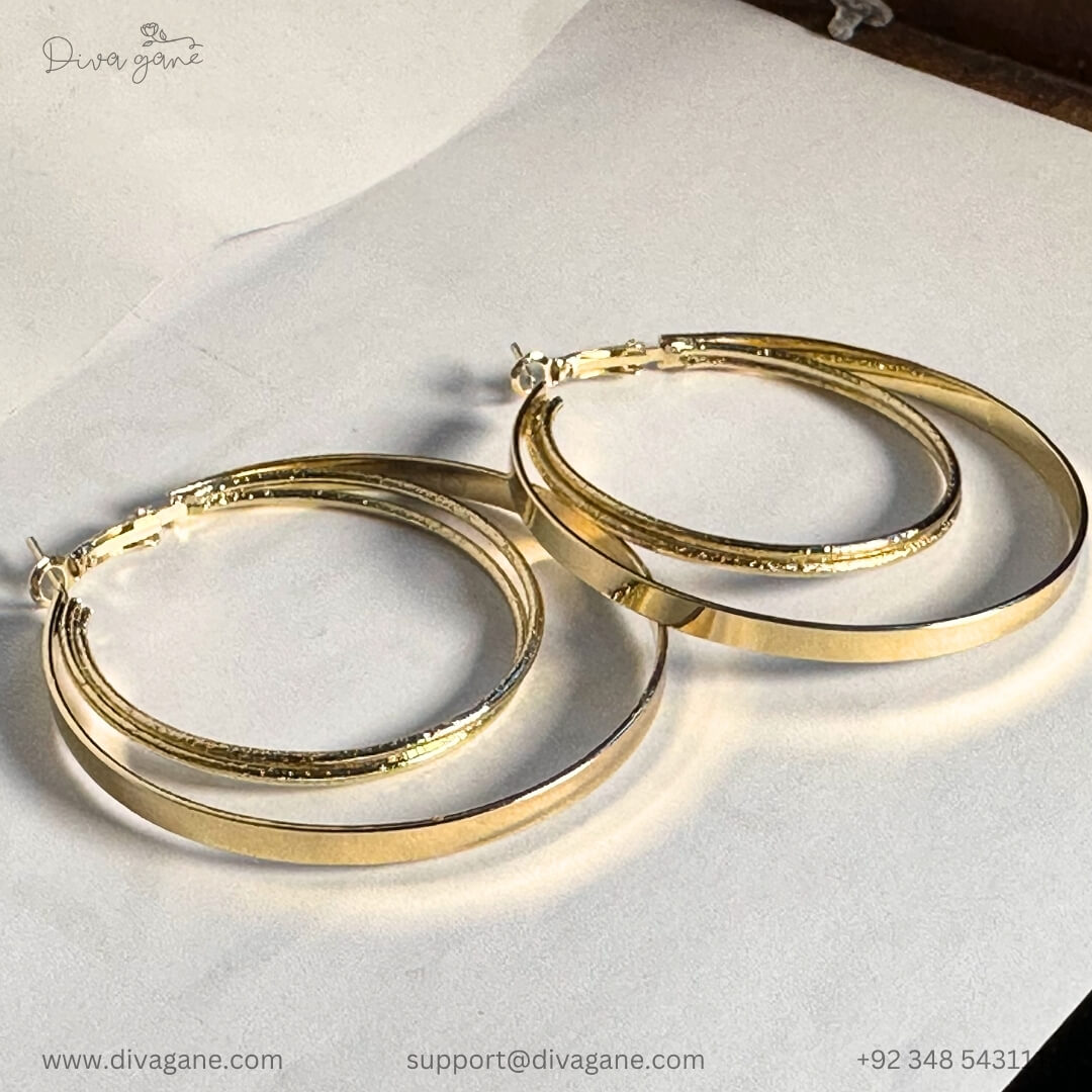Double Layer Plain Earrings