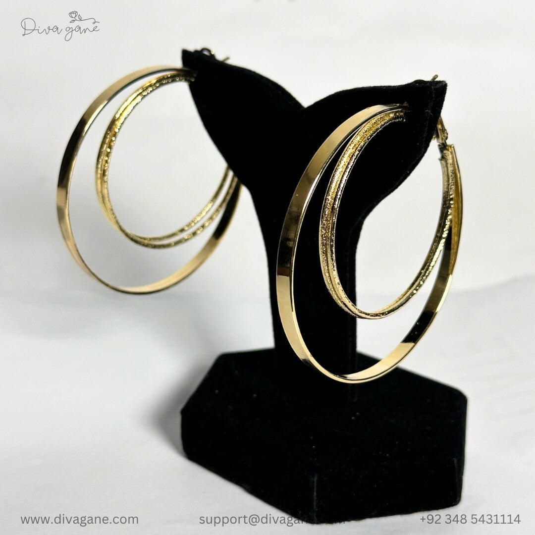 Double Layer Plain Earrings