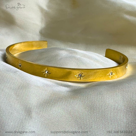 Adjustable Single Stone Bangle