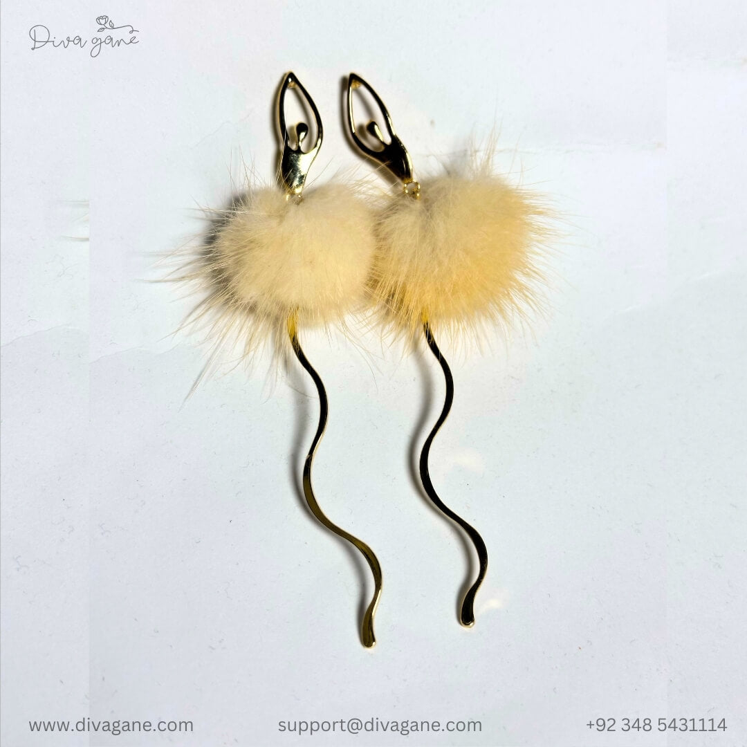 Furry Dancing Earrings