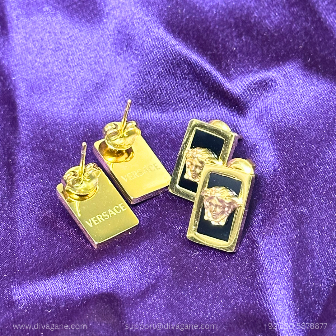 Gold Rectangular Studs