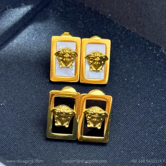 Gold Rectangular Studs