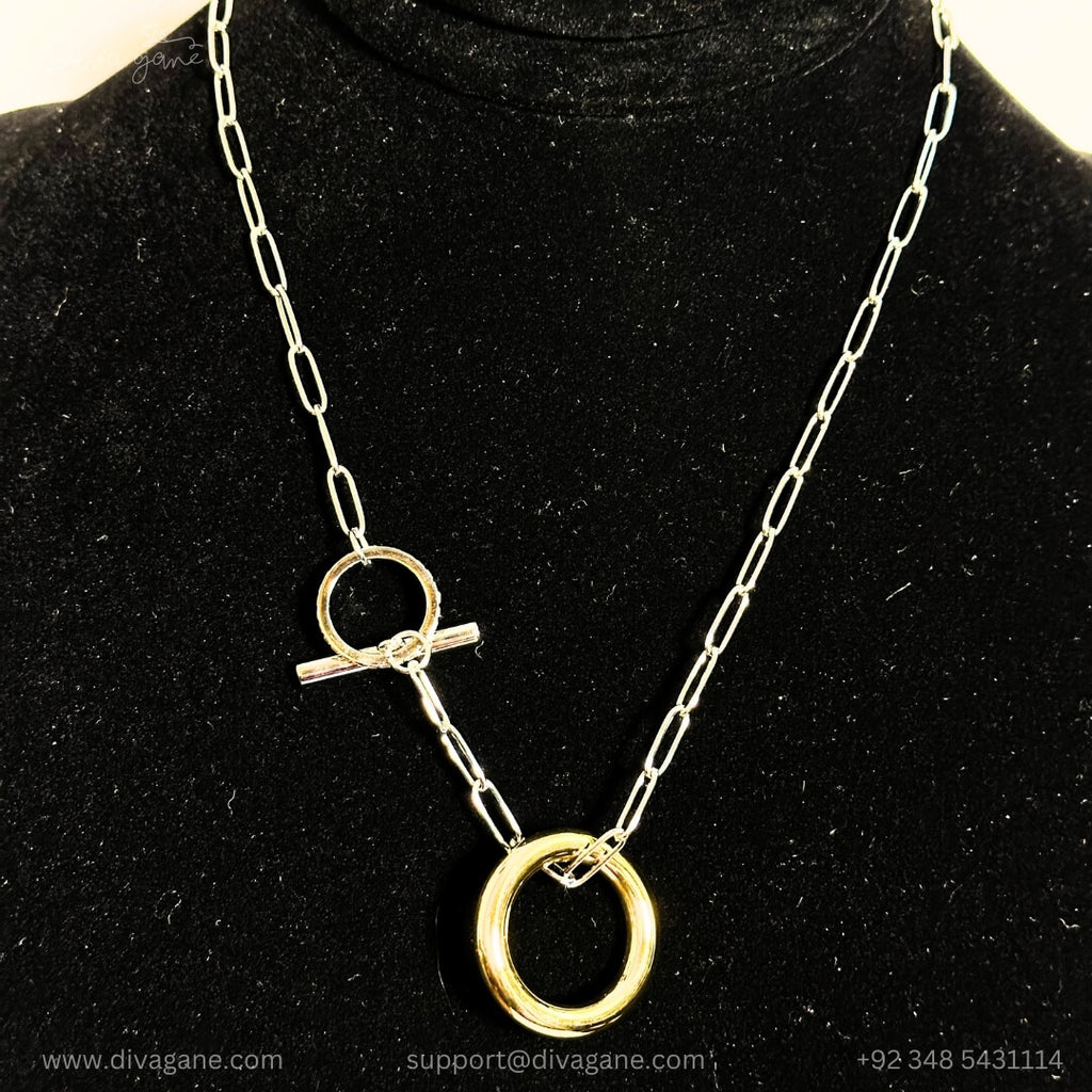Gold Double Loop Necklace