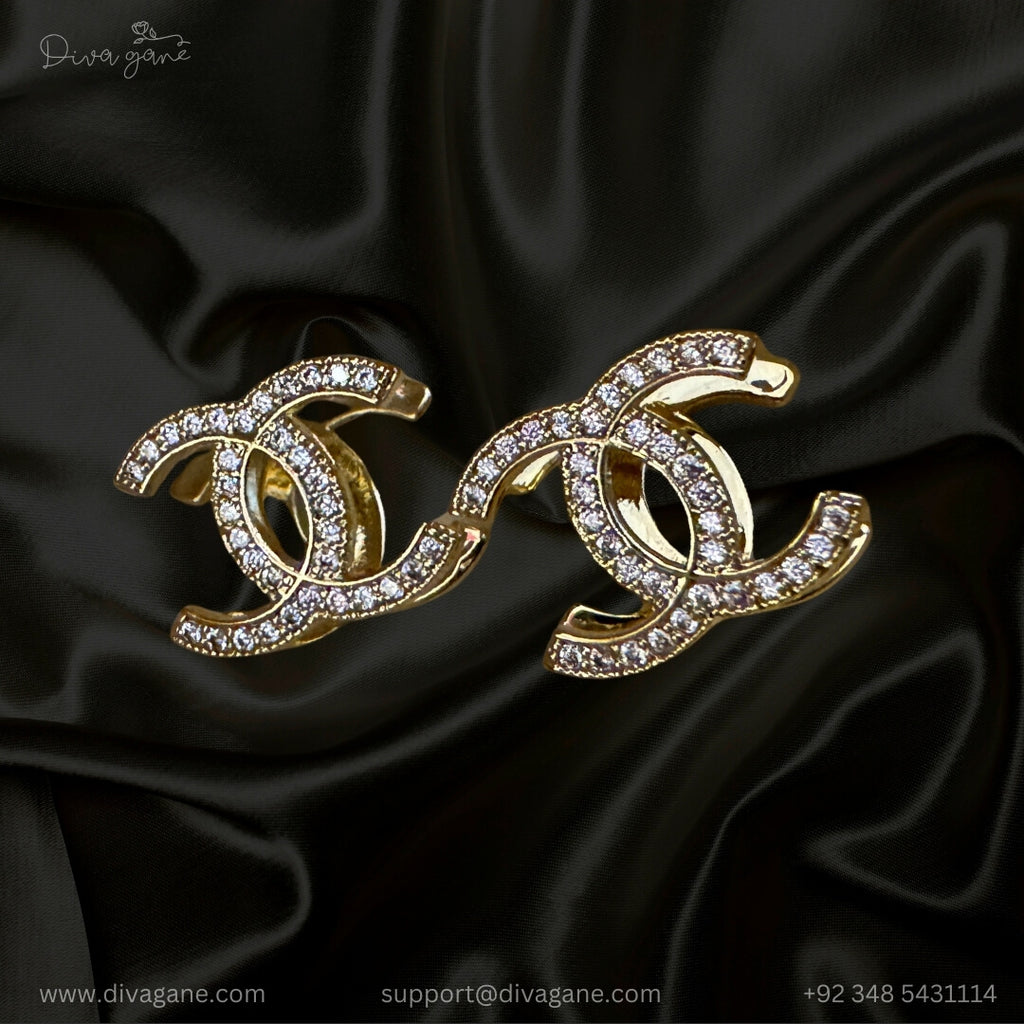 Gold Stone Studs