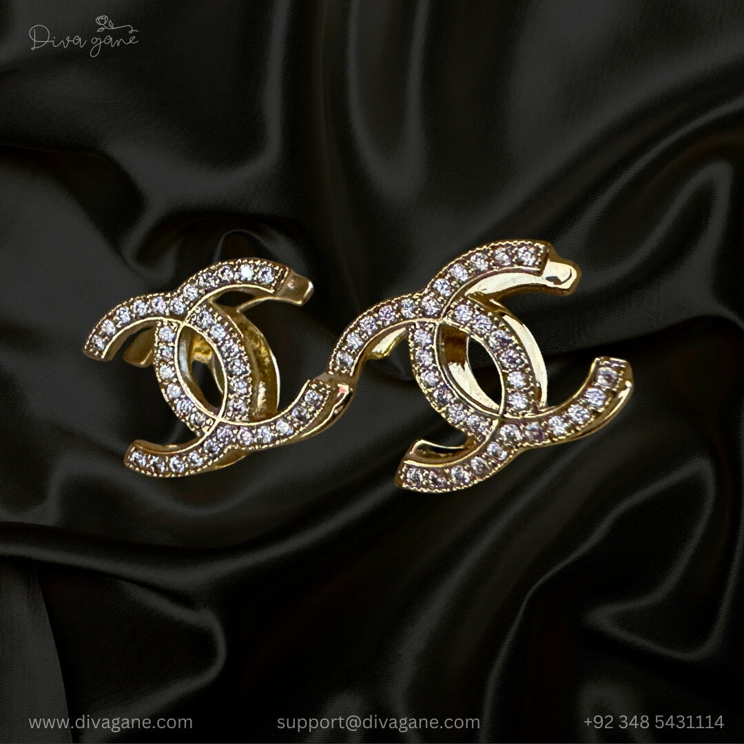 Gold Stone Studs