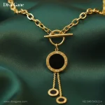 bg loop gold pendant, stainless steel, premium quality for everyday and occasional events