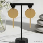 About black coin stick earrings