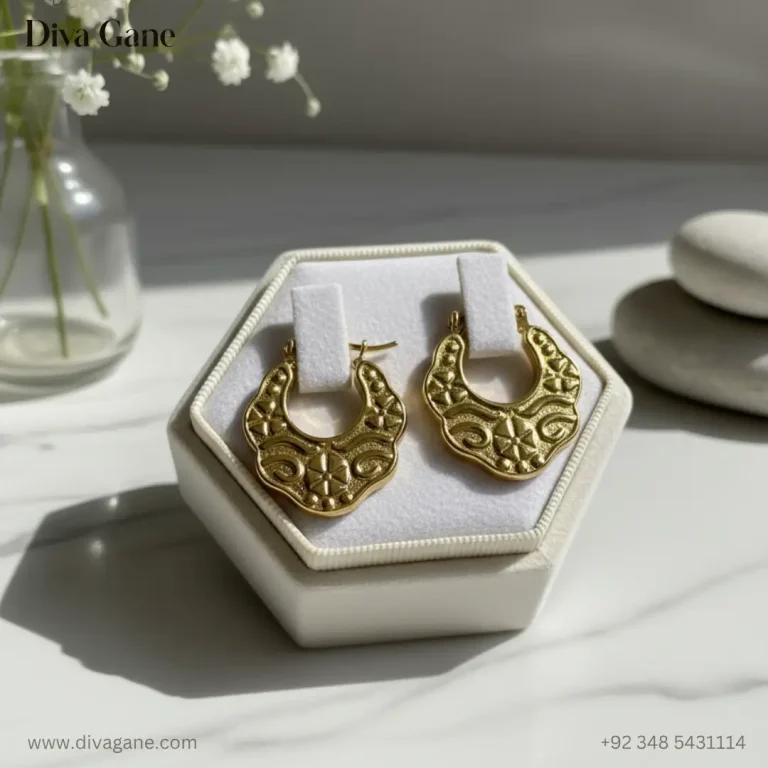 stainless gold earrings for occasions and daily wear