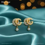 elegant white stone earrings for everyday use by diva gane