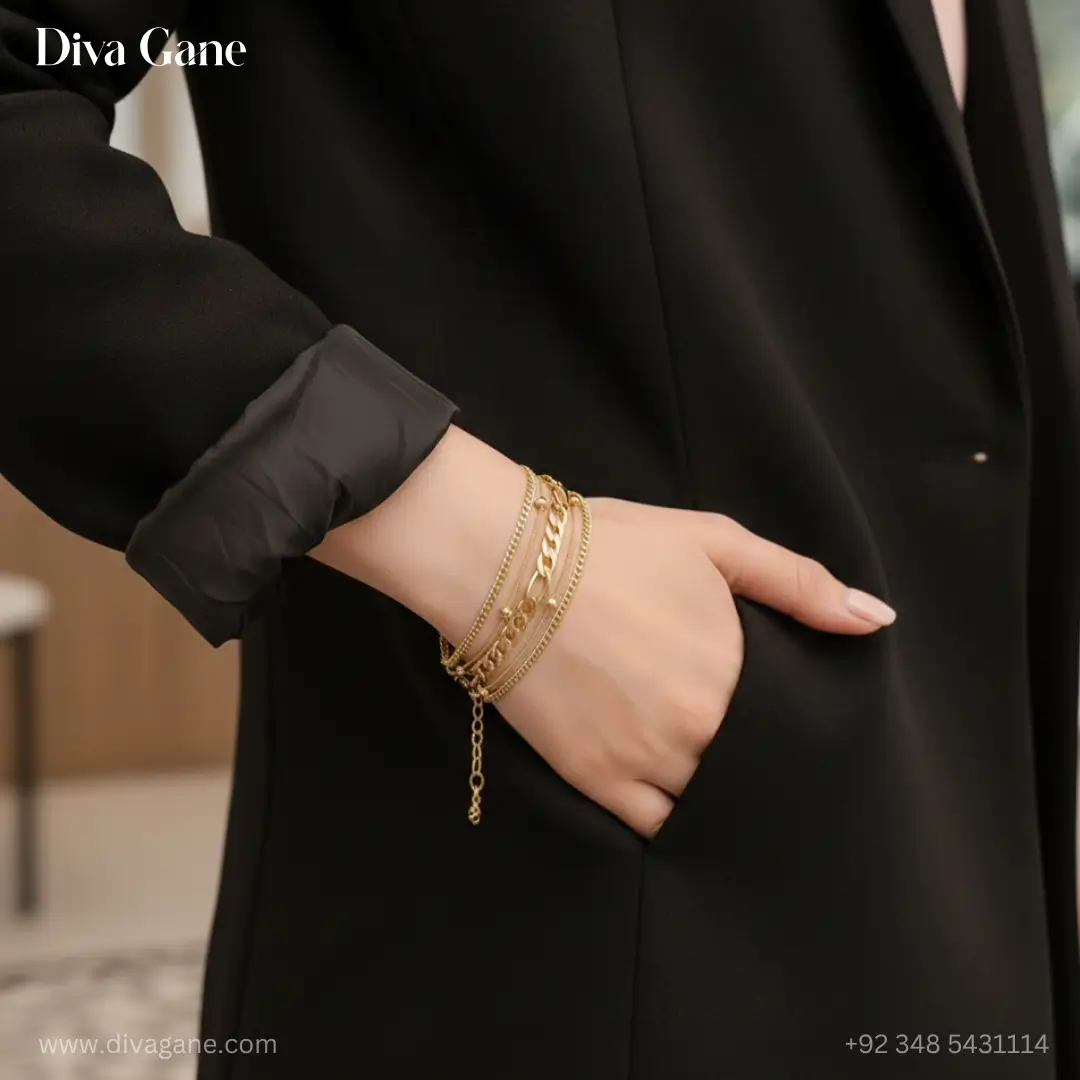 gold harmony layered bracelet gold harmony layered bracelet