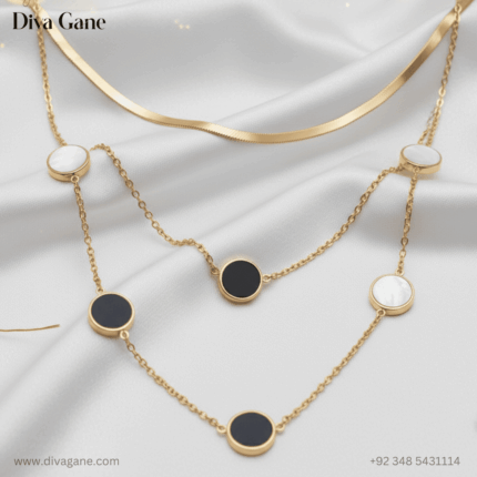 Golden Parallel Necklace