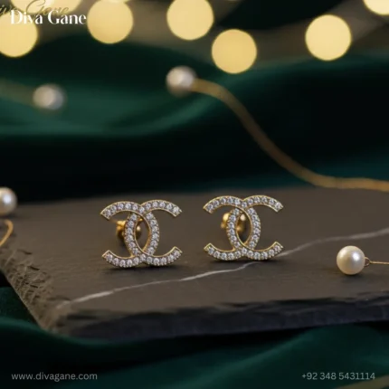 Gold Stone Studs