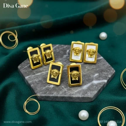 Gold Rectangular Studs